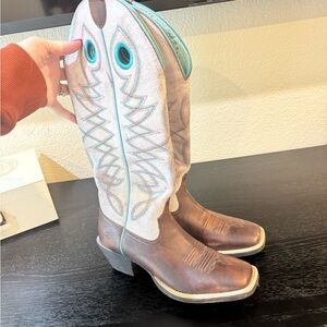 Ariat Brown and Turquoise Western Boots